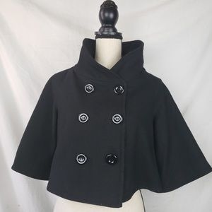 STEVE MADDEN RAVE BUTTON FRONT CROP CAPE